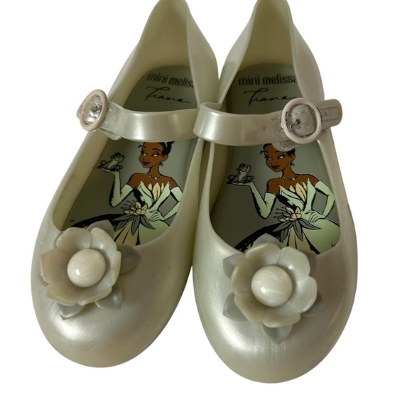 Mini Melissa Sweet Love And Disney Princess Tiana Mary Jane Girl’s Flats 10 - Picture 1 of 7